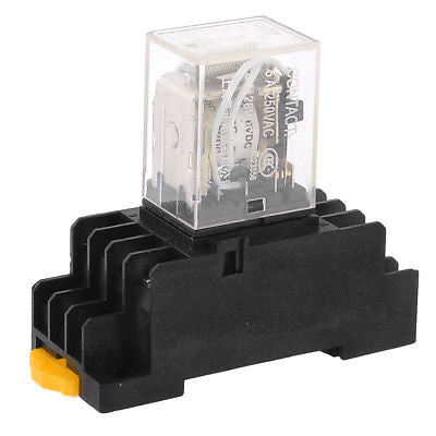Relais lumiere 12v ca my3n-j my3nj hh53p pyf11a + support rail din automatisme de portail ECLATS DESTOCKAGE