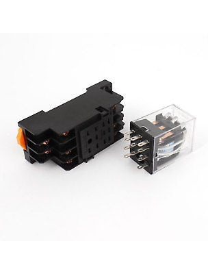 Relais lumiere 12v omron ca my3n-j my3nj hh53p pyf11a + support rail din automatisme portail avidsen 104765 ECLATS DESTOCKAGE