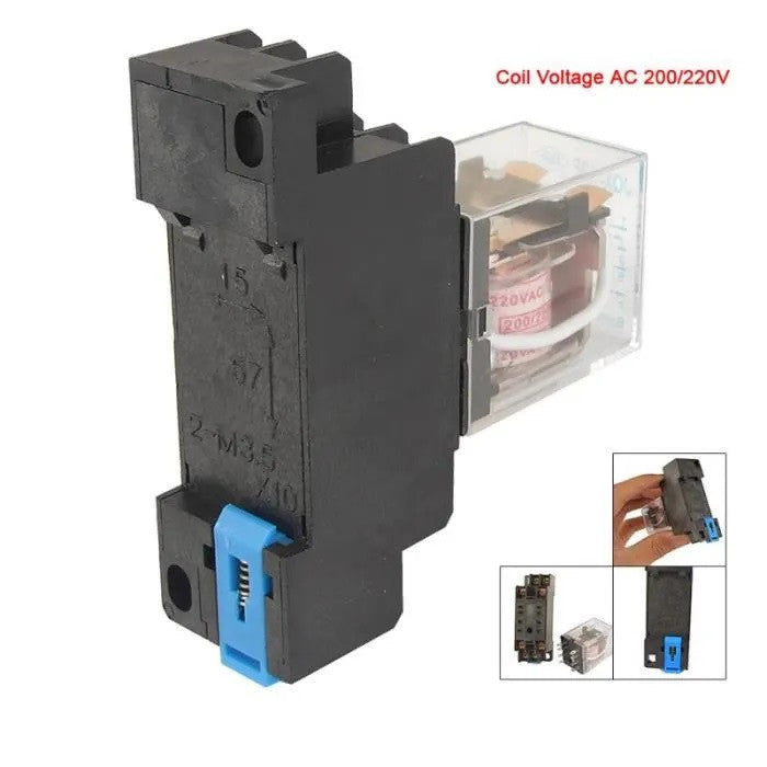 Relais lumiere 220v LY2NJ vr10hd2402c 240v 2 contacts no/nf 10a sous 220vca eclairage ECLATS DESTOCKAGE