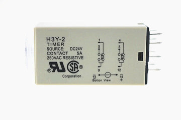 Relais omron 24v 5a h3y-2 ac dc temporisé 1 min à 60 min 230v 240v 2 no/nf en travail ou en repos ECLATS DESTOCKAGE