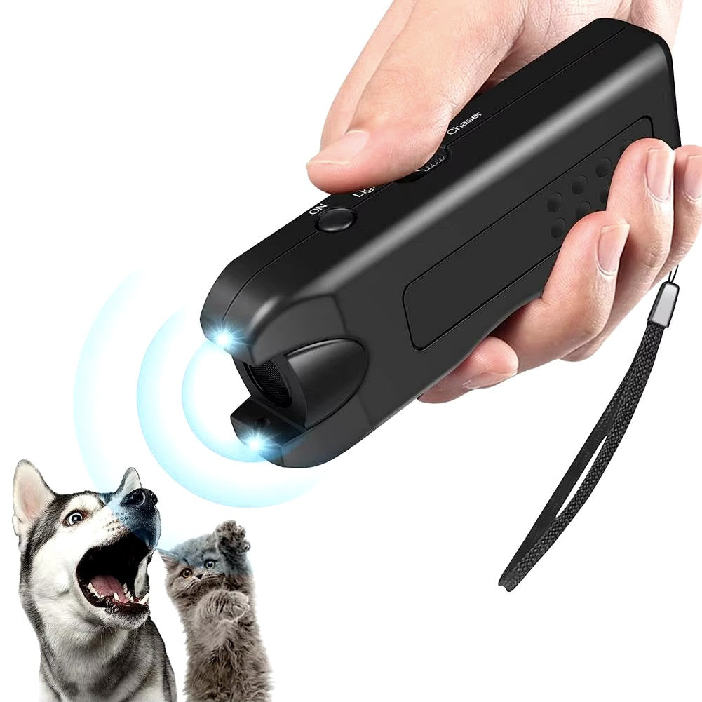 Répulsif à ultrasons 125dB chien hostile chat anti-aboiement formation dissuasive torche lampe led ECLATS DESTOCKAGE