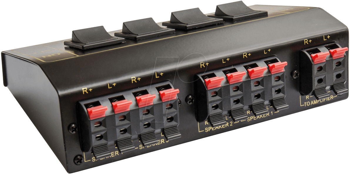 Selecteur commutateur enceintes 4 canaux audio 4 paires ECLATS DESTOCKAGE