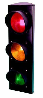 Semaphore feu etanche 3 lampes 220v vert orange rouge signalisation routière signalisation lumineuse ECLATS DESTOCKAGE