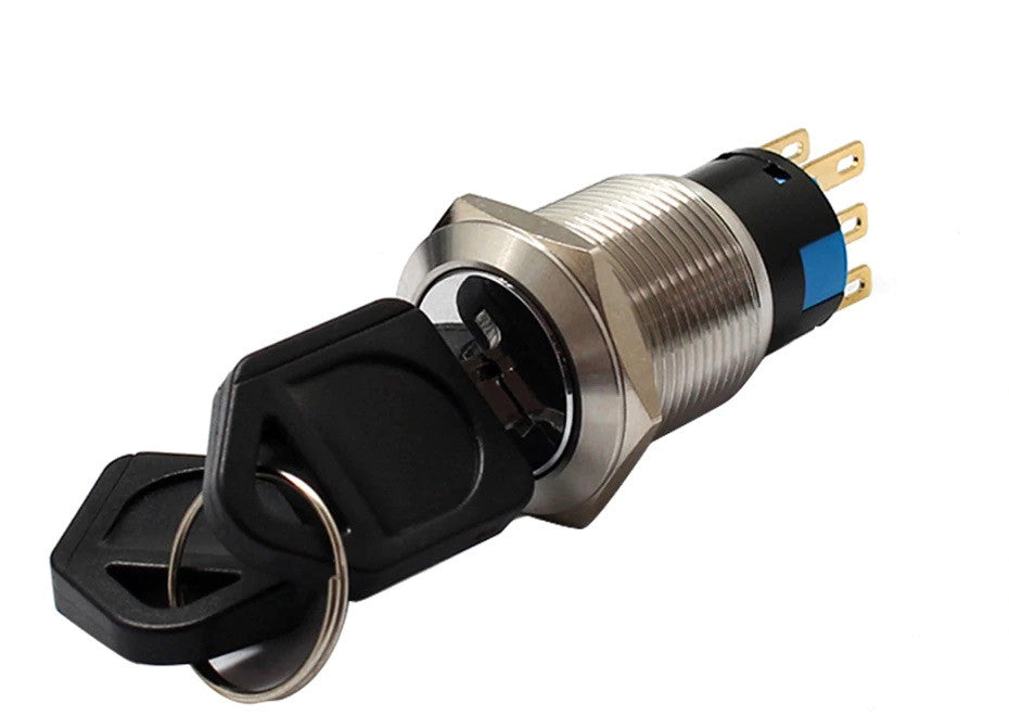 Serrure electrique 3 positions 2 no 2 nc interrupteur commutateur inverseur clef marche arret pour te3 mc42 mc62 mc62v ECLATS DESTOCKAGE