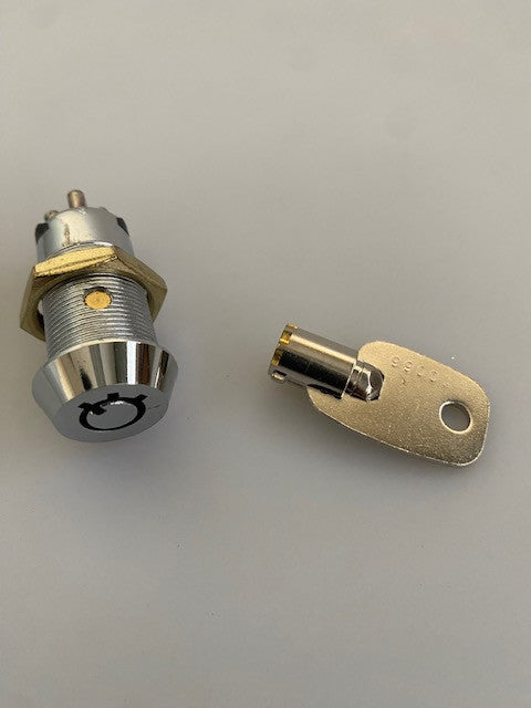 Serrure electrique a 1 clef ronde 3 positions pour centrale alarme vol mc42 mc62 ECLATS DESTOCKAGE