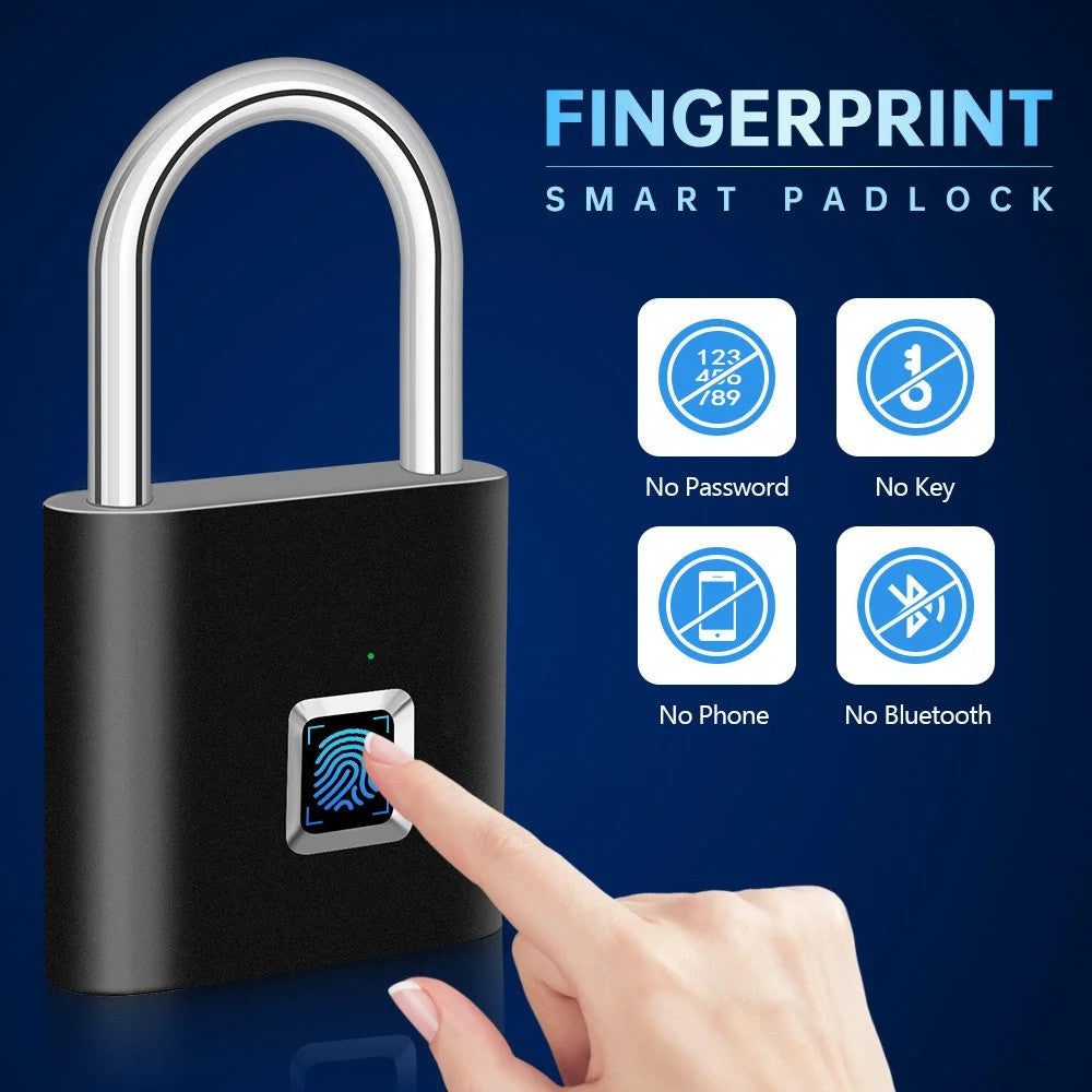 Serrure empreintes digitale cadenas intelligent antivol Portable étanche déverrouillage 0,2 secondes ECLATS DESTOCKAGE