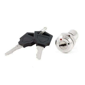 Serrure tubulaire Interrupteur 2 Bornes + 2 Clés plate En Alliage de Zinc Verrouillage electrique ECLATS DESTOCKAGE