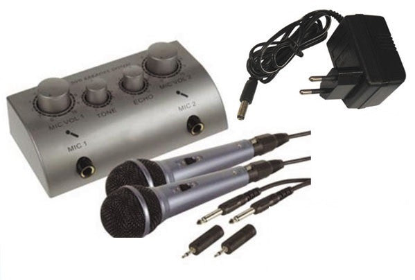 Set karaoke vdsprom4  promix02 2 micros mixage son microphone sonorisation micro fete musique ECLATS DESTOCKAGE