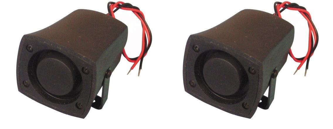 2 Sirènes 105db 6v 7v 8v 9v 10v 11v 12v 13v 14v 15v 16v 17v 18v 19v 20v 21v 22v 23v 24v etanche sonore ECLATS DESTOCKAGE