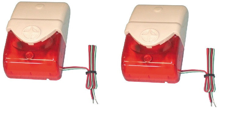 2 Sirenes flash 6v 7v 8v 9v 10v 11v 12v 13v 14v 15 110db sv/psl3r stroboscope etanche signalisation ECLATS DESTOCKAGE