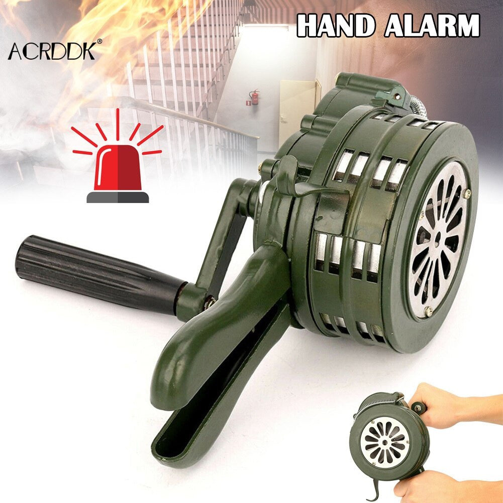 Sirene manuelle mobile 110db hand-cranked siren pour mongtagne foret defense civile catastrophe ECLATS DESTOCKAGE