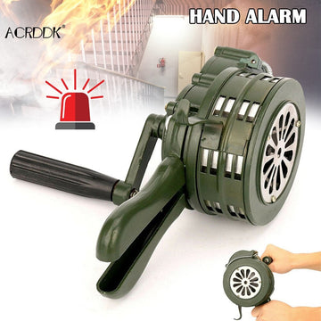 Sirene manuelle mobile 110db hand-cranked siren pour mongtagne foret defense civile catastrophe ECLATS DESTOCKAGE