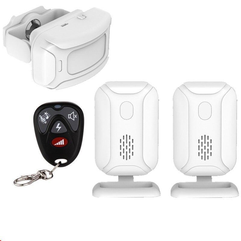 2 Sonnette sans fil 280m alarme detection mouvement pir carillon infra rouge 1 telecom ECLATS DESTOCKAGE