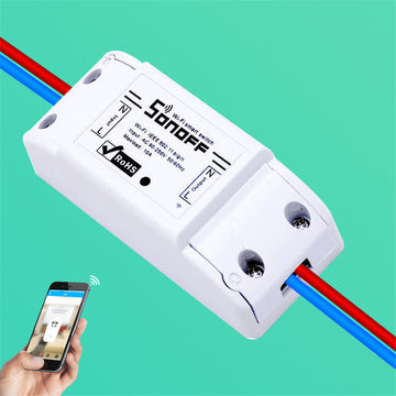 Relais 220v Interrupteur sans fil Intelligent WIFI Sonoff Basic Commutateur Intelligent pour MQTT COAP Maison ECLATS DESTOCKAGE