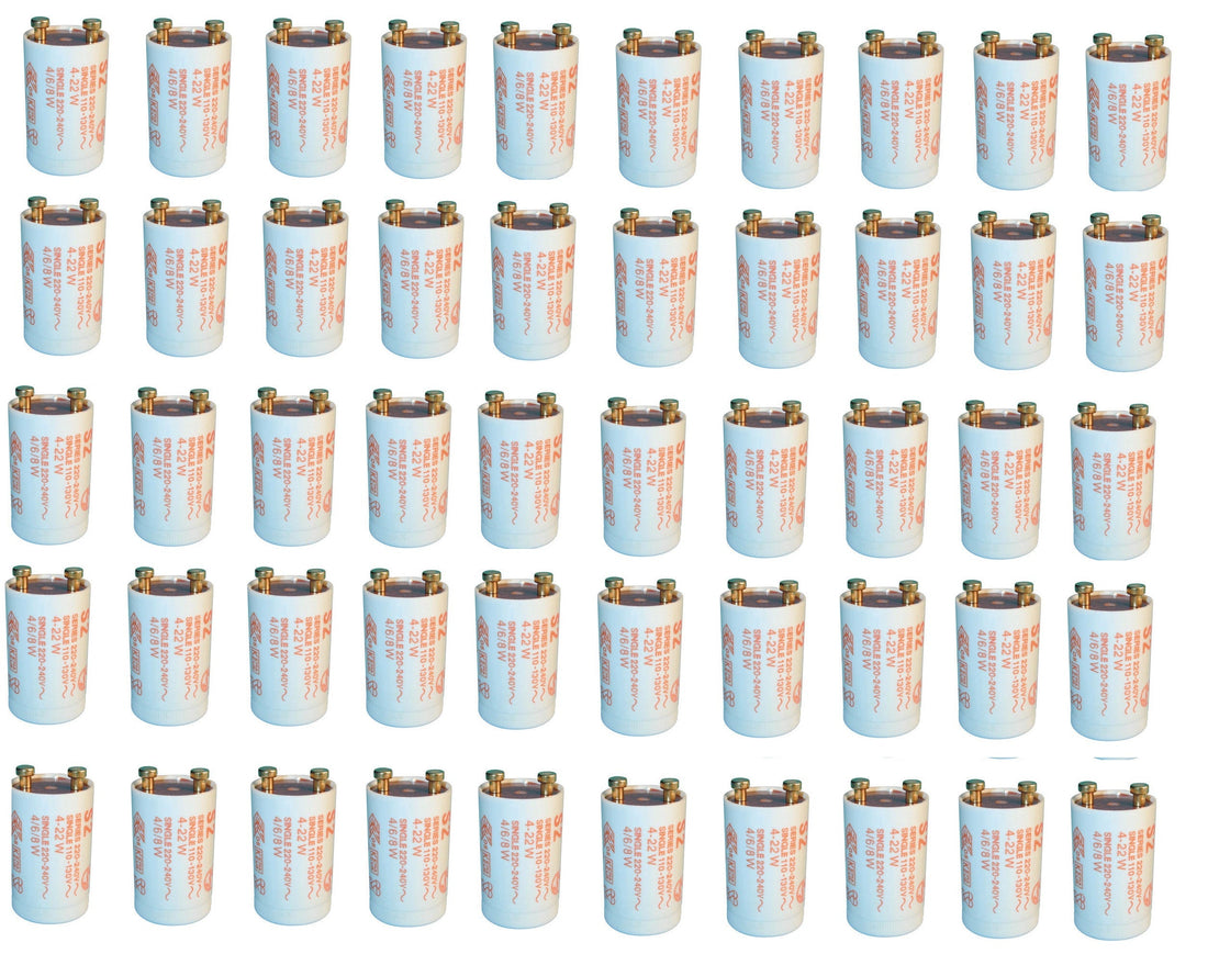 50 Starter 4 à 22w 110v 220v 230v 240v 4w 6w 8w 18w 20w detecteur faux billet lampe fluo ECLATS DESTOCKAGE
