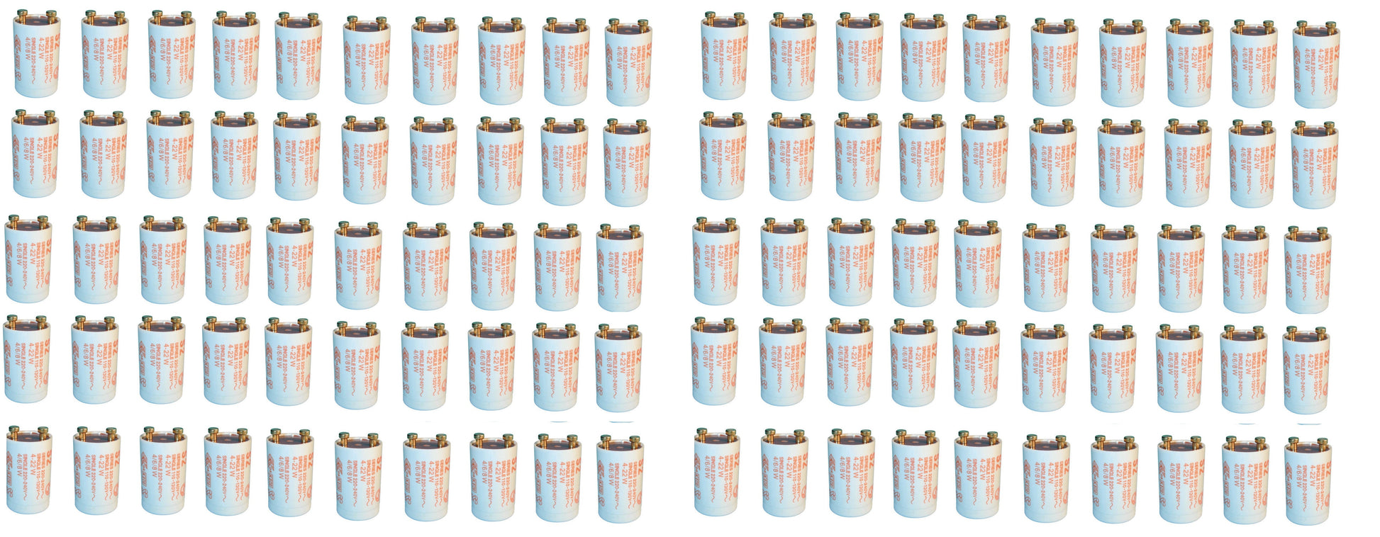 100 Starter 4 à 22w 110v 220v 230v 240v 4w 6w 8w 18w 20w detecteur faux billet lampe fluo ECLATS DESTOCKAGE