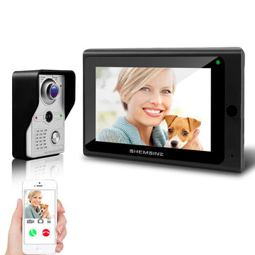 interphone video de porte sans fil, 1x moniteur Wifi 18cm + 1 camera de porte filaire ECLATS DESTOCKAGE