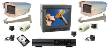 Systeme quadravision video 4 cameras couleurs enregistreur numerique surveillance web internet ECLATS DESTOCKAGE