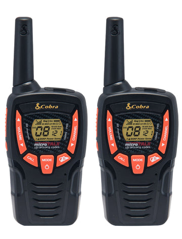 Talkie walkie cobra pmr 8 km range 8 channel noir orange AM645 ECLATS DESTOCKAGE