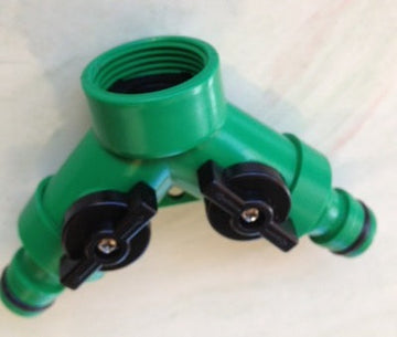 Tè de dérivation pour robinet jardin connecteur double tuyau extensible hose8fr hose15fr hose23fr ECLATS DESTOCKAGE