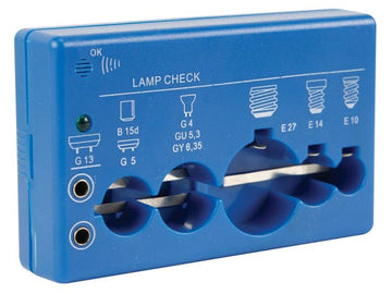 Testeur ampoules indicateur LED bip sonore culots G13 B15d/G5 G4/GU5.3/GY6.35 E27, E14, E10 ECLATS DESTOCKAGE