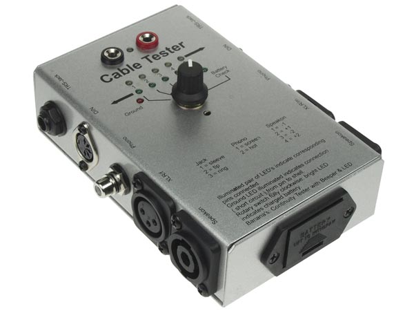 Testeur de câble audio vttest14 1/4' trs xlr symétrique (m/f) phono/rca minidin 5 ECLATS DESTOCKAGE