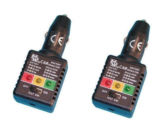 2 Testeur electronique de batterie voiture et allume-cigare automobile ECLATS DESTOCKAGE