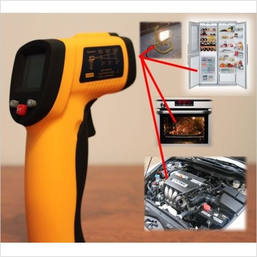 Thermometre infrarouge laser -50°c 380°c ecran lcd temperature deperdition ECLATS DESTOCKAGE