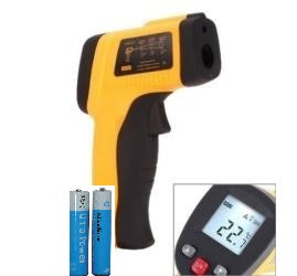 Thermometre laser ir temperature avec pile 9v - visee 380°c -50°c afficheur deperdition lcd ECLATS DESTOCKAGE