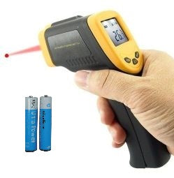 Thermometre laser ir temperature lcd + pile 9v - visee 380°c -50°c afficheur deperdition ECLATS DESTOCKAGE