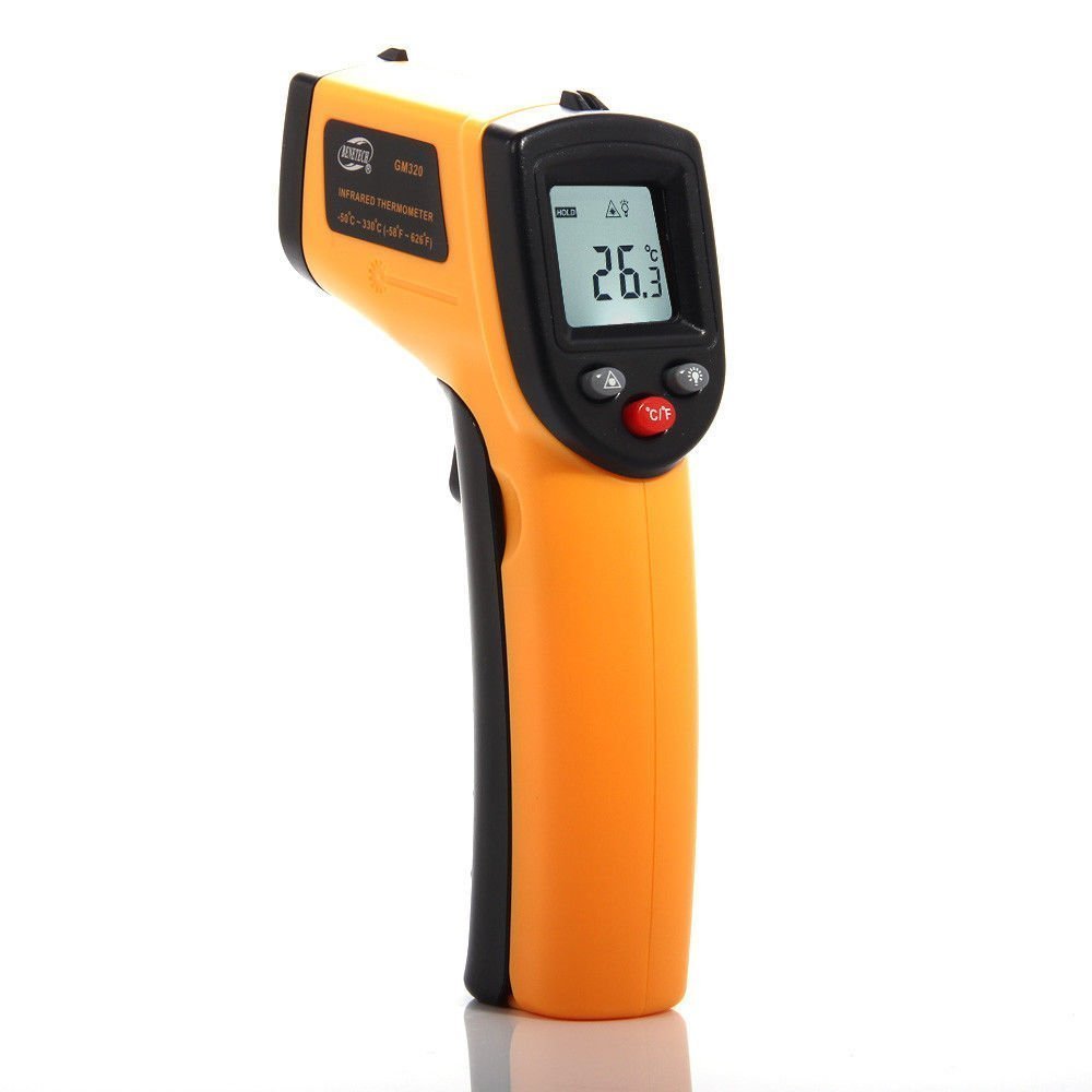 Thermometre laser noir et jaune ir temperature lcd +330°c -50°c afficheur ECLATS DESTOCKAGE
