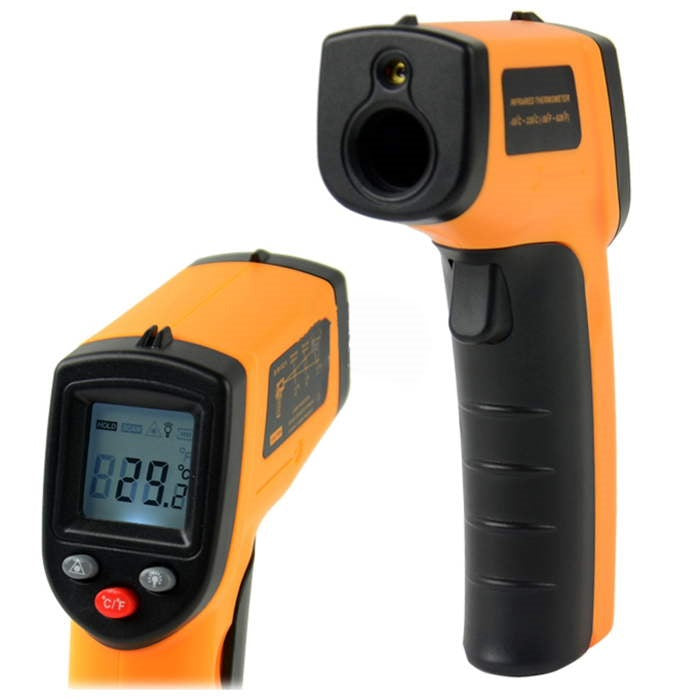 Thermometre lcd laser infrarouge visee -50°c  380°c gm320 temperature afficheur deperdition chaleur ECLATS DESTOCKAGE