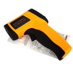Thermometre lcd lazer infrarouge deperdition jaune temperature 380°c -50°c ECLATS DESTOCKAGE