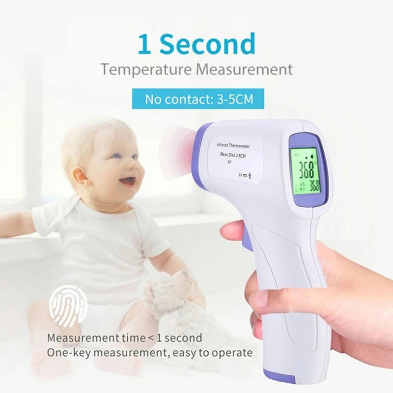 Thermometre médical infrarouge numérique lcd frontal sans contact outil mesure température fièvre humaine bébés adultes ECLATS DESTOCKAGE