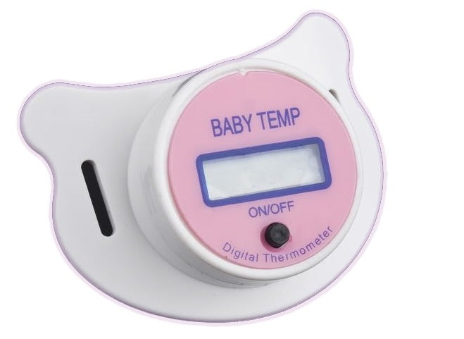 Thermometre tetine electronique medical ecran lcd pour bebe couleur rose ECLATS DESTOCKAGE