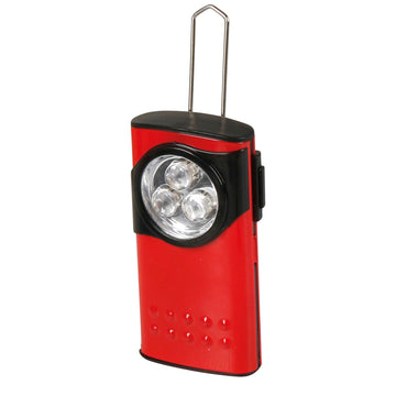 Torche de poche metal eclairage 3 led lampe rectangulaire + 3 piles aaa 1.5v incluses ECLATS DESTOCKAGE