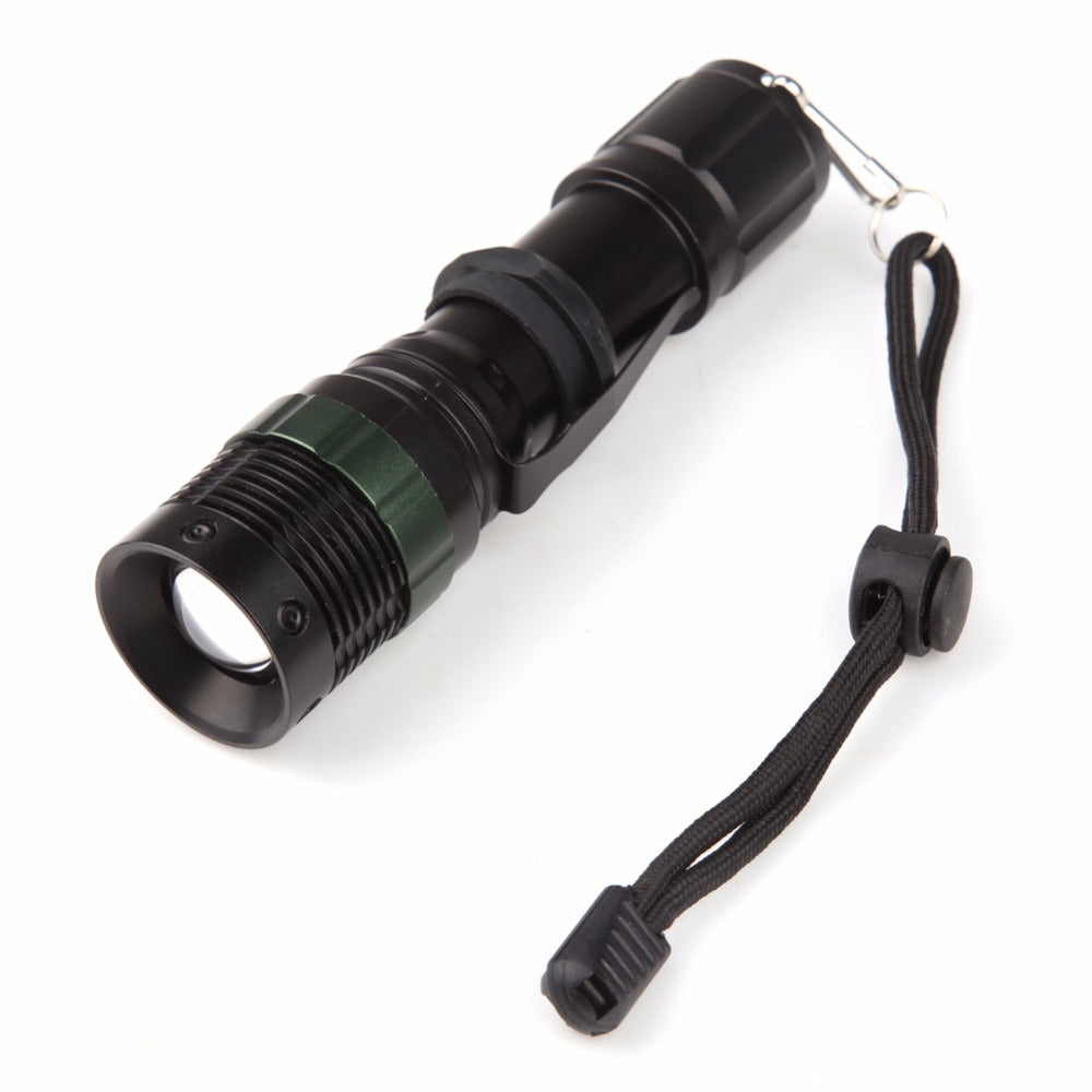 Torche led 3w zoom cree lumière q5 eclairage zoom aluminum batterie 18650 a rajouter ECLATS DESTOCKAGE