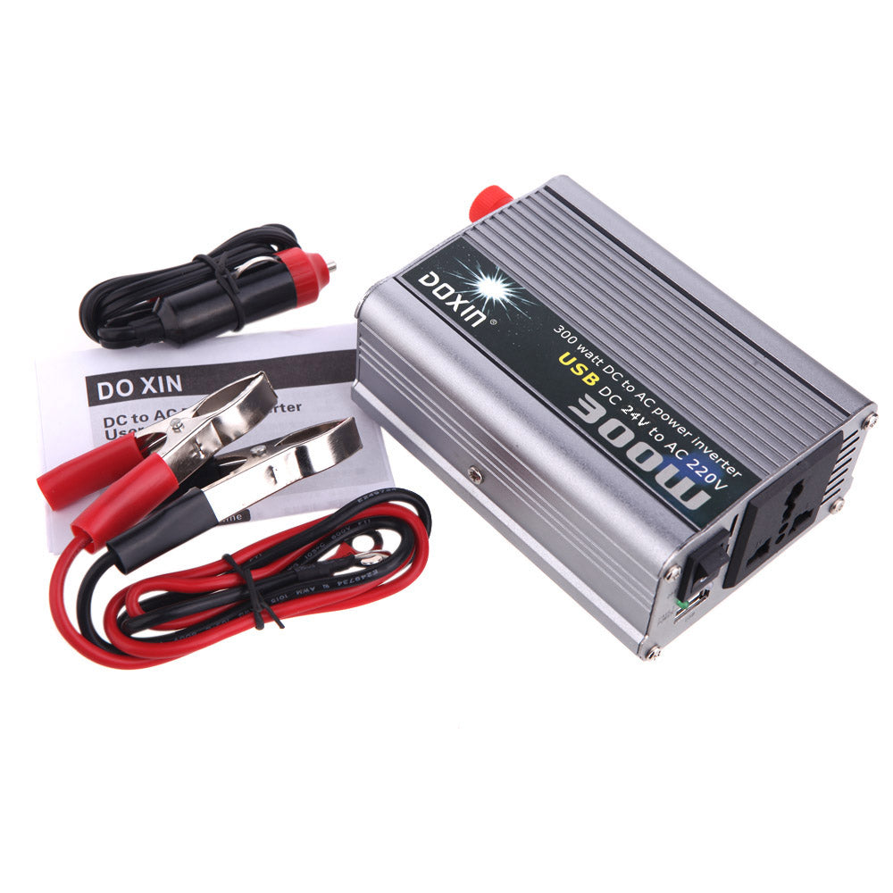 Transformateur de tension 300w voiture 24v à 220v + usb convertisseur - ECLATS DESTOCKAGE
