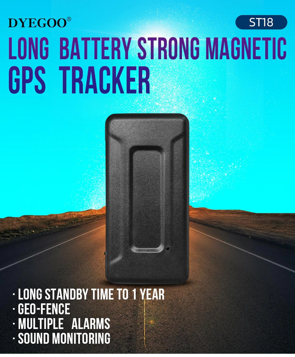Traqueur GPS voiture ST18 DYEGOO batterie 20000mAh 12 MOIS veille localisateur aimanté camion ECLATS DESTOCKAGE
