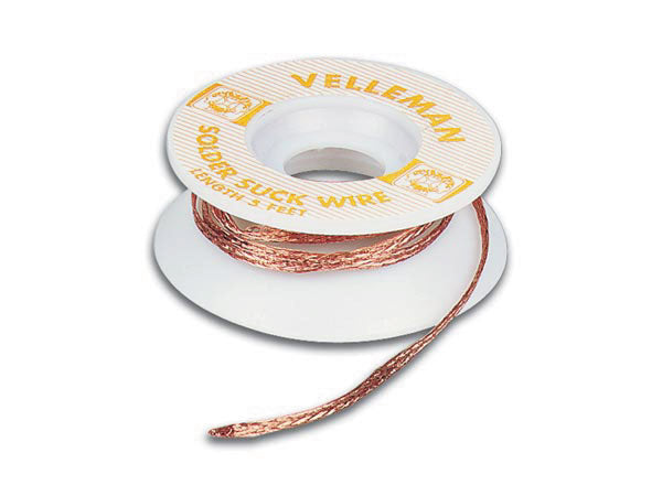 Tresse a dessouder 1.5m 2mm dessoudage soudure desolder velleman ECLATS DESTOCKAGE