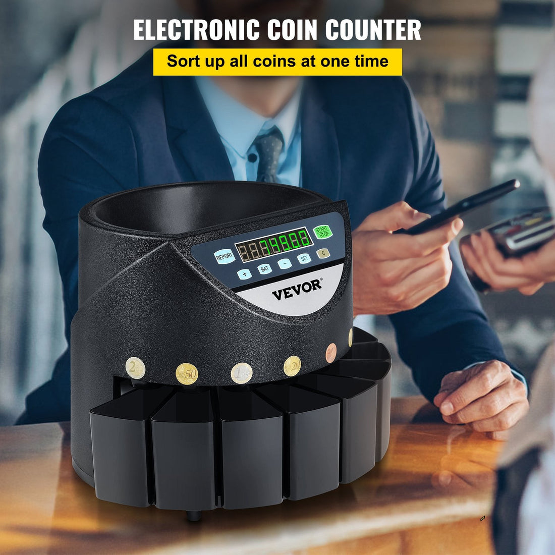 Trieuse monnaie piece compteuse euro comptage compatible safescan ECLATS DESTOCKAGE