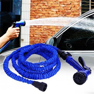 Tuyau d arrosage extensible 15 m canada bleu + pistolet 4 fonctions x hose ECLATS DESTOCKAGE