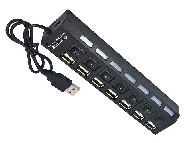 Usb 7 ports Répartiteur hub hd Commutateur Partagé concentrateur 2.0 pour PC ECLATS DESTOCKAGE