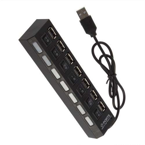 Usb Commutateur 7 ports hd hub Partagé concentrateur 2.0 pour PC ECLATS DESTOCKAGE