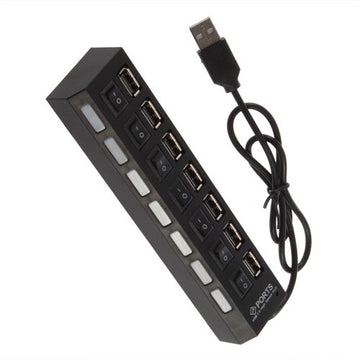 Usb Commutateur 7 ports hd hub Partagé concentrateur 2.0 pour PC ECLATS DESTOCKAGE