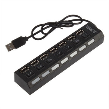 Usb Commutateur 7 ports hd Répartiteur hub Partagé concentrateur 2.0 pour PC ECLATS DESTOCKAGE