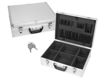 Valise aluminium grise coffre alu 1819 0 perel 455 x 330 x 152mm ECLATS DESTOCKAGE