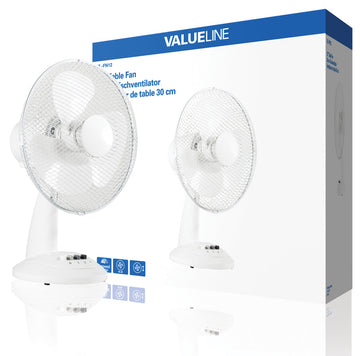 Ventilateur de table 30cm 220v oscillant fixe 12p 30cm 3 vitesses ventilation climatisation ECLATS DESTOCKAGE