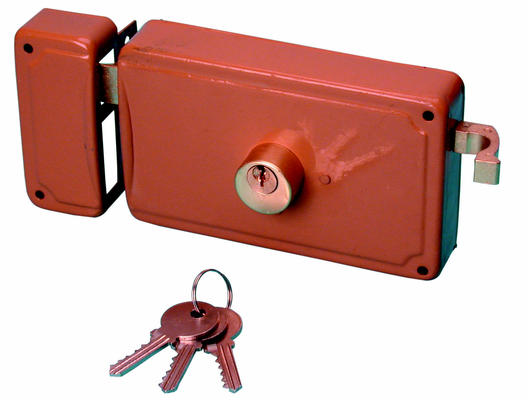 Verrou de securite double entree canon a clef serrure verrouillage fermeture 080839 ECLATS DESTOCKAGE