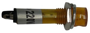 Voyant jaune indicateur feu lumineux 220v 230v 240v diamètre perçage 7mm ECLATS DESTOCKAGE